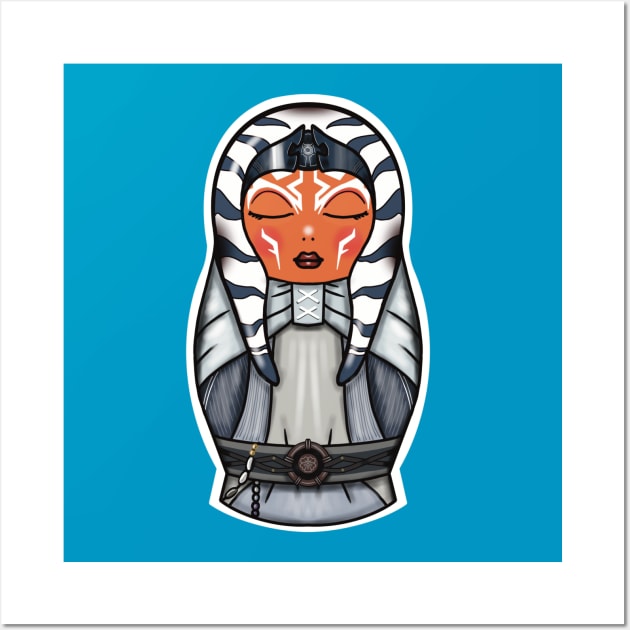 Ahsoka Tano (white robes) Wall Art by Things I doodle